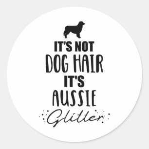 Adesivo Redondo Cabelo de cão é o pastor australiano australiano q