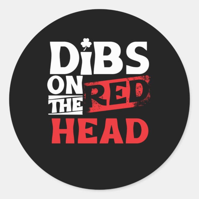 Adesivo Redondo Cabelo Vermelho Cabelo Vermelho Cabeça Vermelha Ca (Frente)