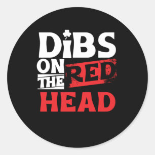 Adesivo Redondo Cabelo Vermelho Cabelo Vermelho Cabeça Vermelha Ca