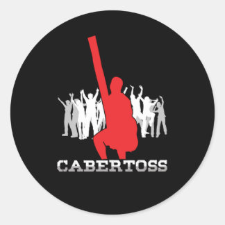 Adesivo Redondo Caber Toss na Escócia Highland Games Legal Present
