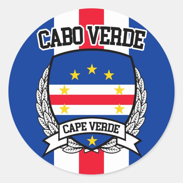 Adesivo Redondo Cabo Verde (Frente)