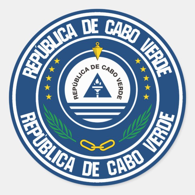 Adesivo Redondo Cabo Verde Round Emblem (Frente)
