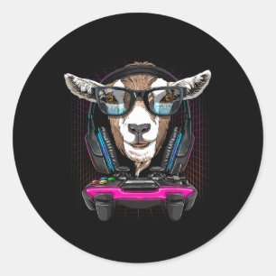 Adesivo Redondo Cabrito Gamer Pc Computador Amante de Video Game S