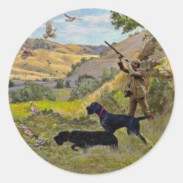 Adesivo Redondo Caça ao Chukar Partridge