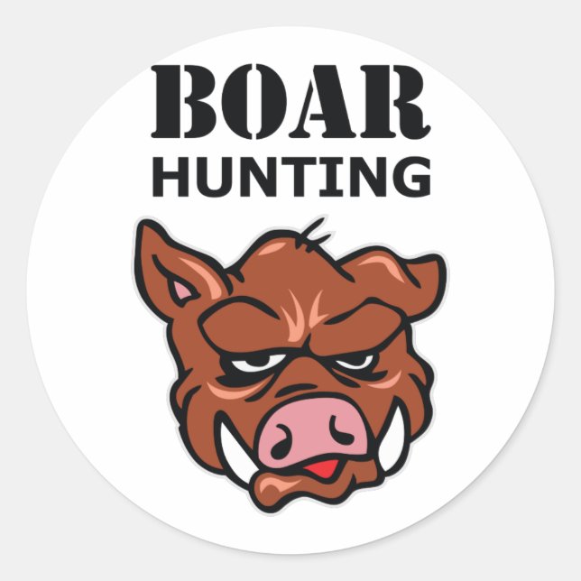 ADESIVO REDONDO CAÇA DE BOAR (Frente)