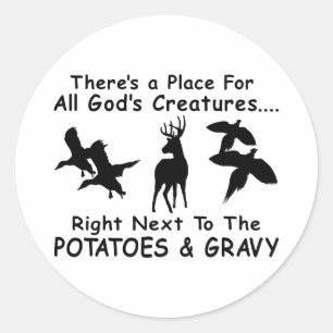 ADESIVO REDONDO CAÇA DOS CERVOS, DO PATO & DO FAISÃO