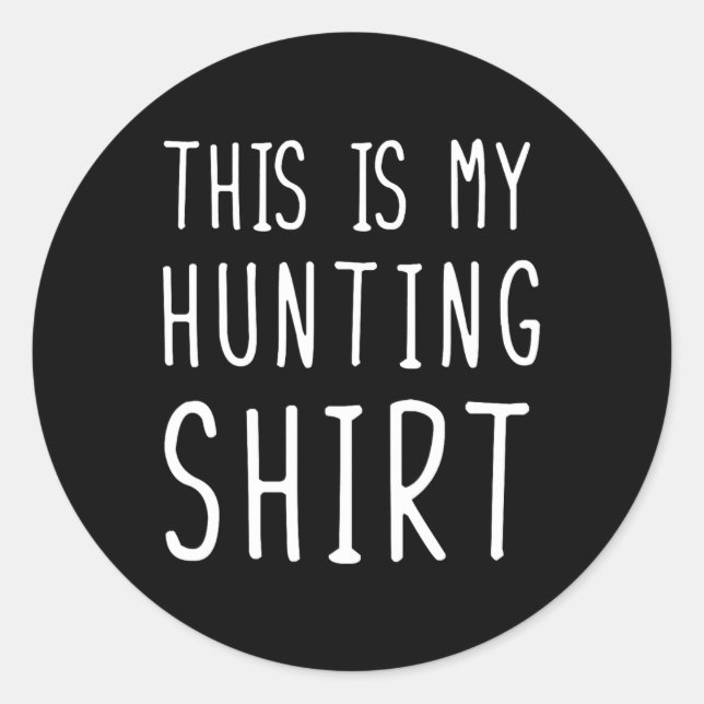 Adesivo Redondo Caça Engraçada É Minha Caça (Frente)