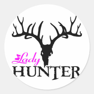 ADESIVO REDONDO CAÇADOR DE LADY DEER