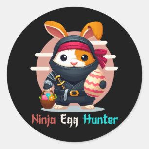Adesivo Redondo Caçador de Ovos Ninja