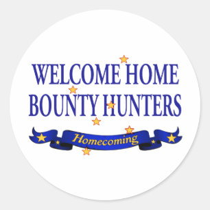 Adesivo Redondo Caçadores de prémios Home bem-vindos
