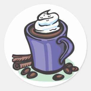 Adesivo Redondo cacau chocolate quente