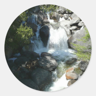 Adesivo Redondo Cachoeira Cascade em Yosemite National Park
