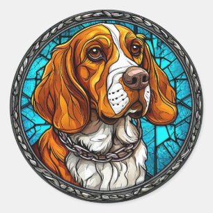 Adesivo Redondo Cachorro Beagle fofo
