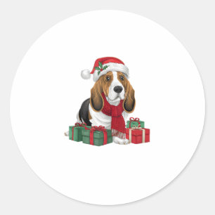 Adesivo Redondo Cachorro Cachorro Cachorro Cachorro Cachorro Noel 