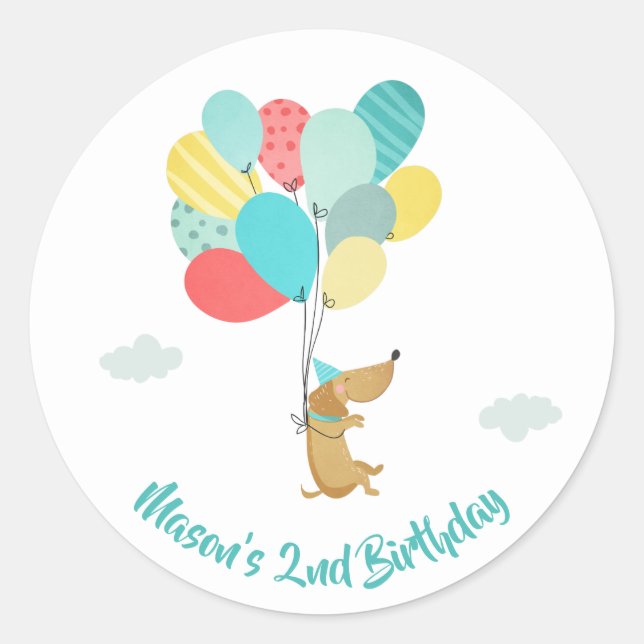 Adesivo Redondo Cachorro Cachorro Vestido Vestido Vestido Vestido  (Frente)