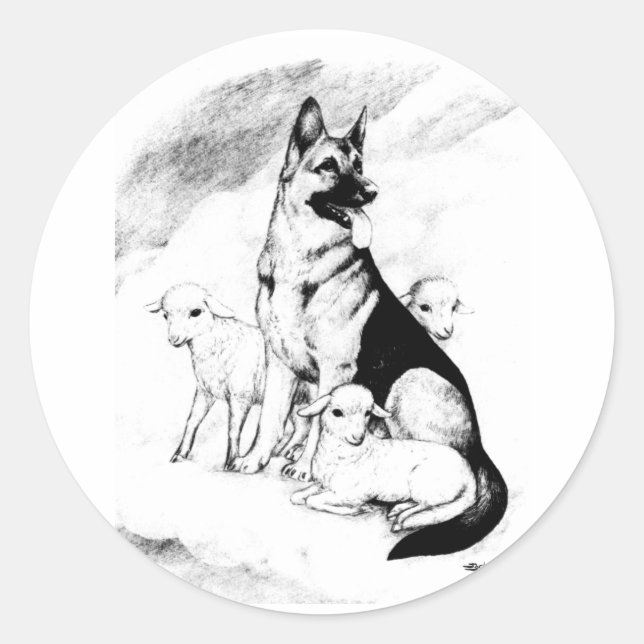 Adesivo Redondo Cachorro Céu (Frente)