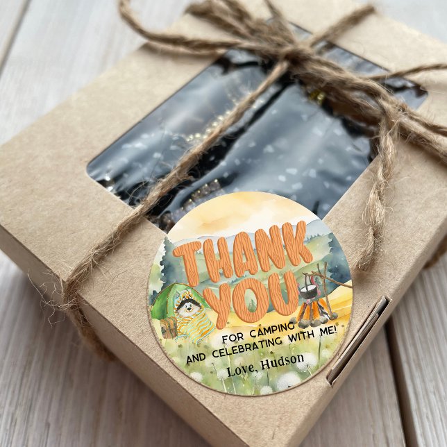 Adesivo Redondo Cachorro de Campanha de Aquarela Natureza Cuja Cão (Criador carregado)