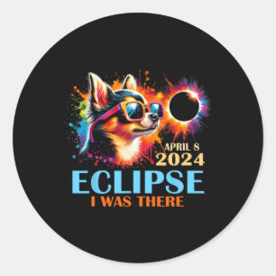 Adesivo Redondo Cachorro De Chihuahua 2024 No Eclipse Solar Total