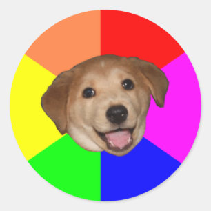 Adesivo Redondo Cachorro de Conselhos