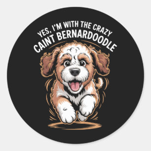Adesivo Redondo Cachorro De Estimação Engraçado Masculino Raça Com