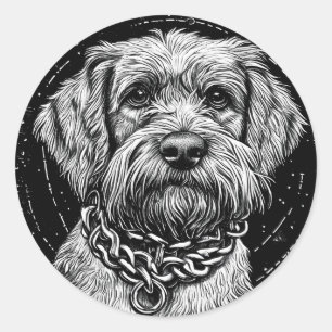 Adesivo Redondo Cachorro de Raça Pura Legal