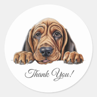 Adesivo Redondo Cachorro De Sangue Obrigado