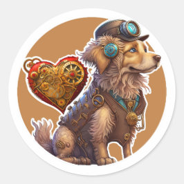 Adesivo Redondo Cachorro do ouro