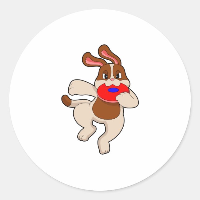 Adesivo Redondo Cachorro em Reprodução (Frente)