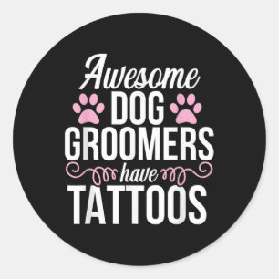 Adesivo Redondo Cachorro Engraçado Tatuagens Cuecas Engraçadas Pet