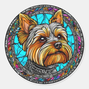 Adesivo Redondo Cachorro Fofo