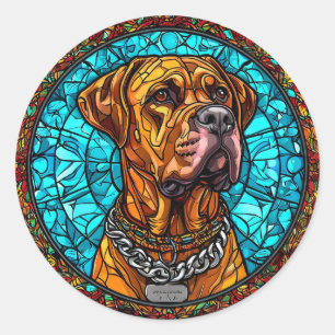 Adesivo Redondo Cachorro Fofo