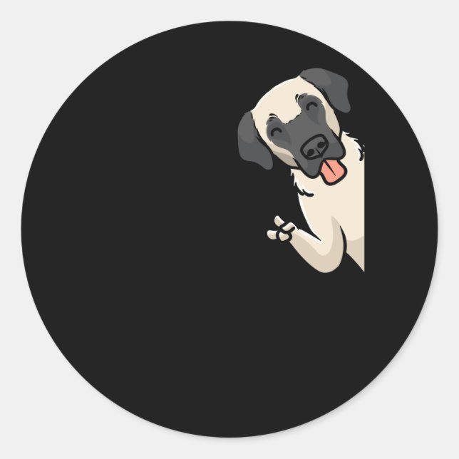 Adesivo Redondo Cachorro Kangal (Frente)