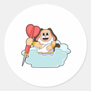 Adesivo Redondo Cachorro nas Trevas com Arte