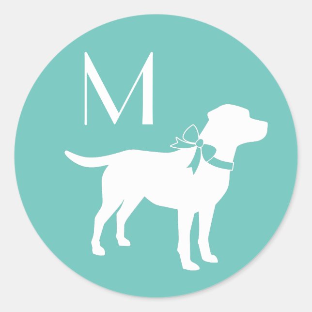 Adesivo Redondo Cachorro Negro Puppy (Frente)