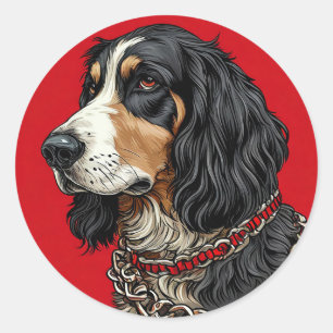 Adesivo Redondo Cachorro Puro-Sangue Legal