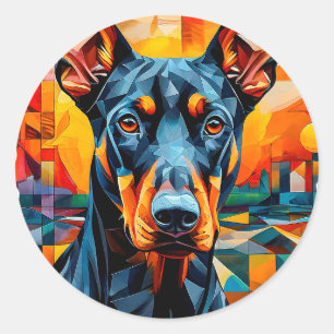 Adesivo Redondo Cachorro Puro-Sangue Legal