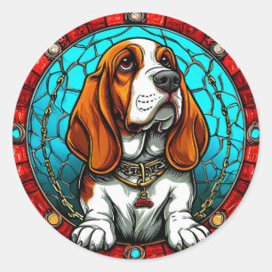 Adesivo Redondo Cachorro Puro-Sangue Legal