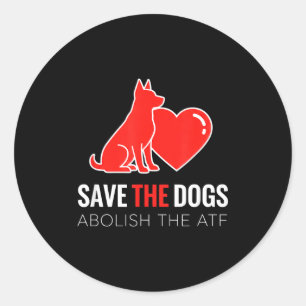 Adesivo Redondo Cachorro Salve Os Cachorros Design De Coração De C