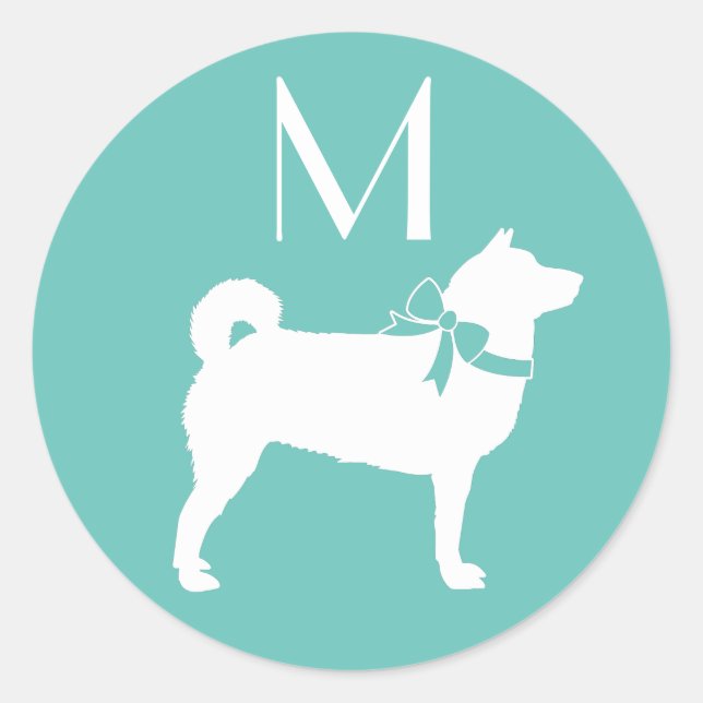 Adesivo Redondo Cachorro Shiba Inu (Frente)