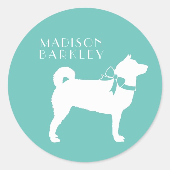 Adesivo Redondo Cachorro Shiba Inu (Frente)