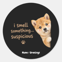 Cachorro Shiba Inu Fofo Citação de Cheiro Engraçad