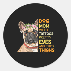 Adesivo Redondo Cachorro Tatuado Mãe Tatuagens Temporárias Tatuada