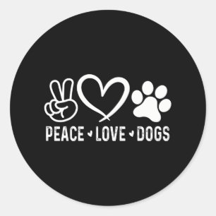 Adesivo Redondo Cachorros Design Pet Cachorro Mãe Pai