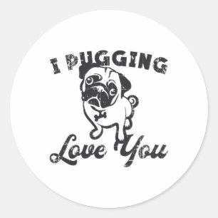 Adesivo Redondo Cachorros I Shih Tzu Não Puppy Vintage Engraçado