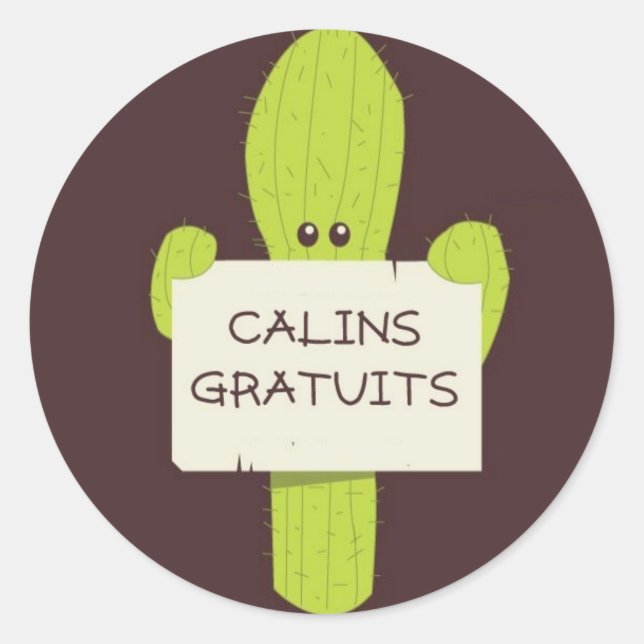 Adesivo Redondo Cactus Calin (Frente)