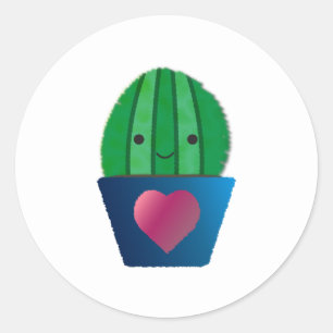 Adesivo Redondo Cactus Love