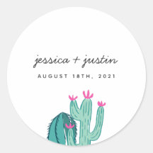 Cactus Pink Floral Wedding Favor