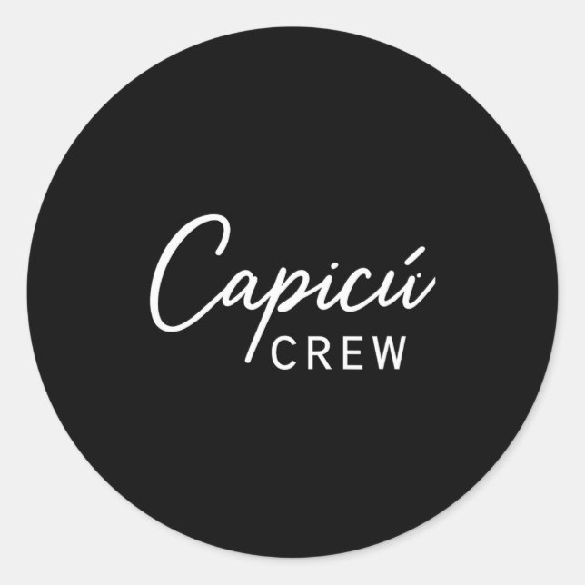Adesivo Redondo Cacú Crew Matching Dominoes Players  (Frente)