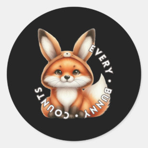 Adesivo Redondo Cada Coelhinho Conta - Fox Sticker