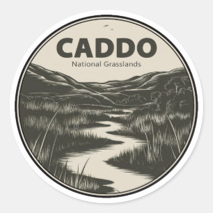 Adesivo Redondo Caddo National Grasslands Texas Stream